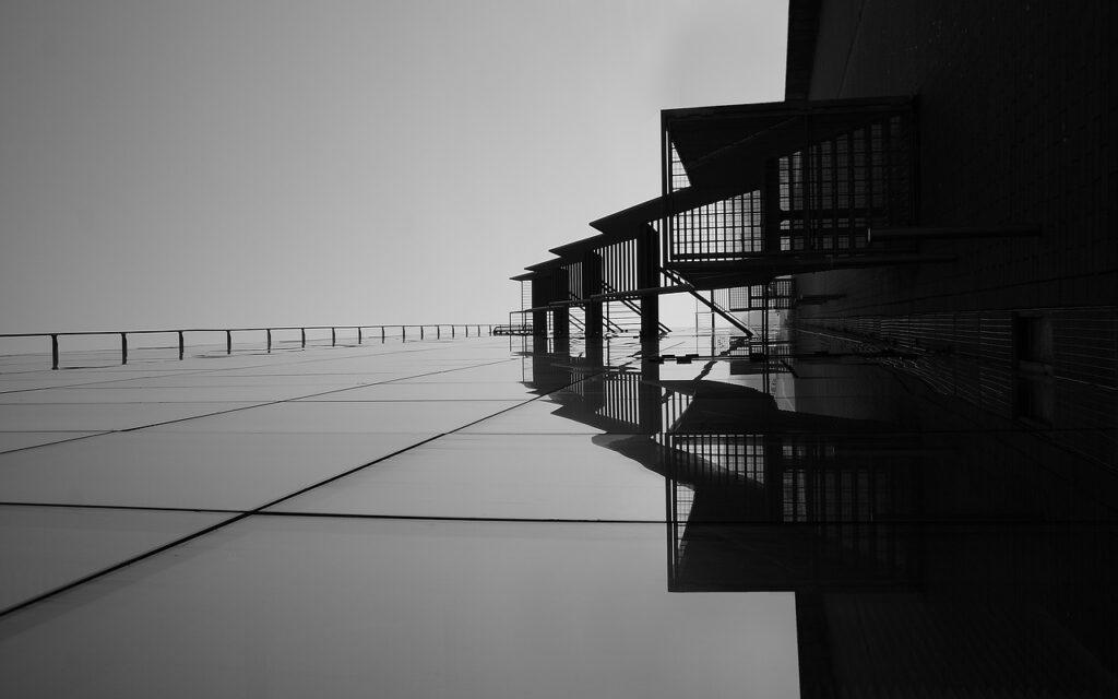 Edificio en Blanco y Negro